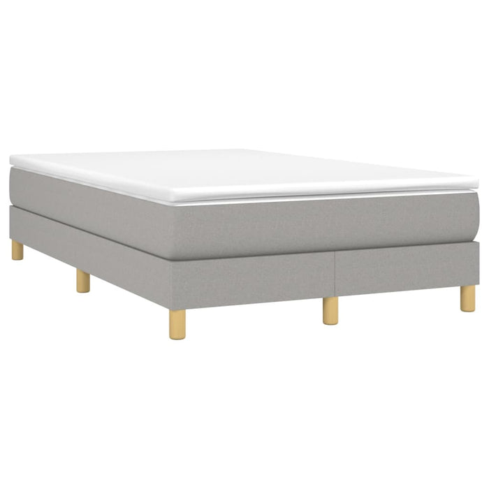 Pat box spring cu saltea, gri deschis, 120x190 cm, textil - WALTI WALTI