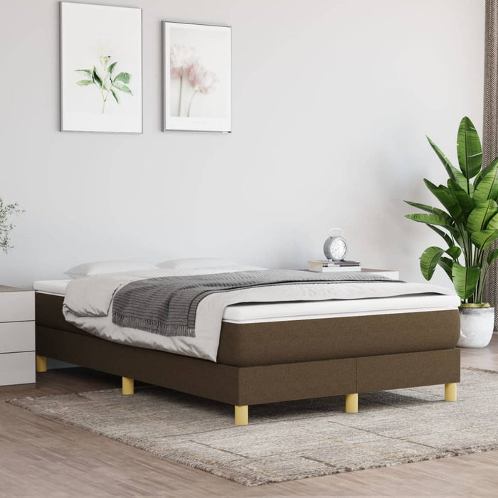 Pat box spring cu saltea, maro închis, 120x190 cm, textil - WALTI WALTI