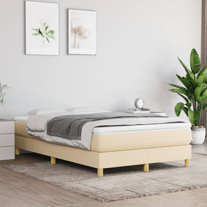 Pat continental cu saltea, crem, 120x190 cm, textil - WALTI WALTI