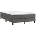 Pat box spring cu saltea, gri, 120x190 cm, piele ecologică - WALTI WALTI