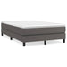 Pat box spring cu saltea, gri, 120x190 cm, piele ecologică - WALTI WALTI