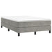 Pat box spring cu saltea, gri deschis, 120x190 cm, catifea - WALTI WALTI