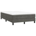Pat box spring cu saltea, gri închis, 120x190 cm, catifea - WALTI WALTI