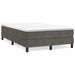 Pat box spring cu saltea, gri închis, 120x190 cm, catifea - WALTI WALTI
