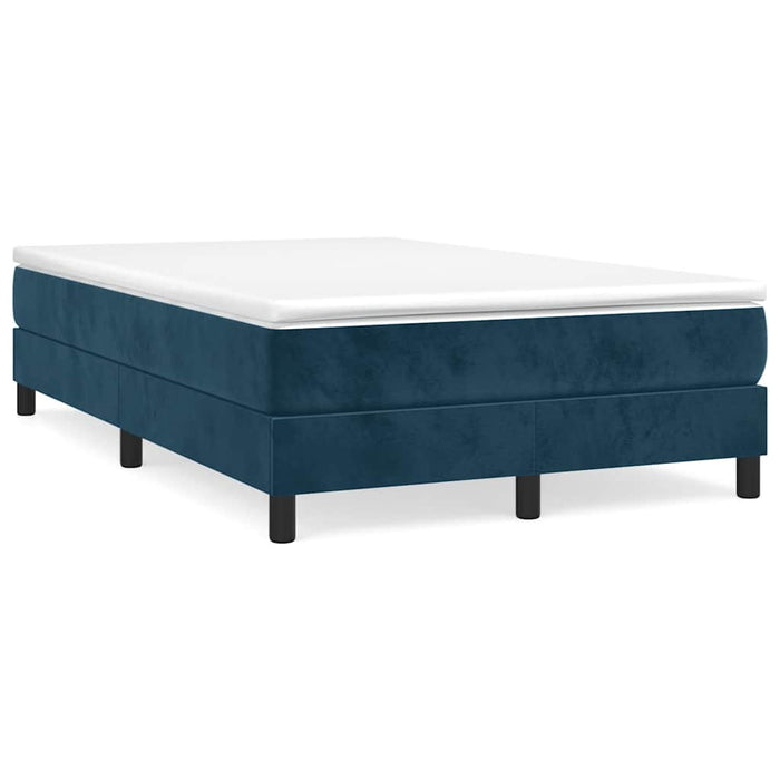 Pat box spring cu saltea, albastru închis, 120x190 cm, catifea - WALTI WALTI
