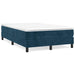 Pat box spring cu saltea, albastru închis, 120x190 cm, catifea - WALTI WALTI