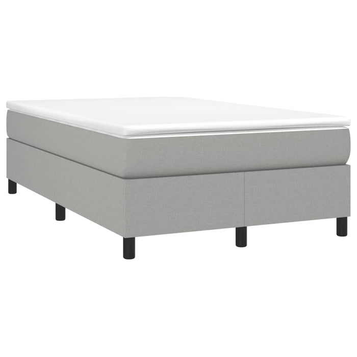 Pat box spring cu saltea, gri deschis, 120x190 cm, textil - WALTI WALTI