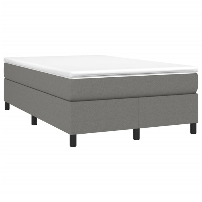 Pat box spring cu saltea, gri închis, 120x190 cm, textil WALTI