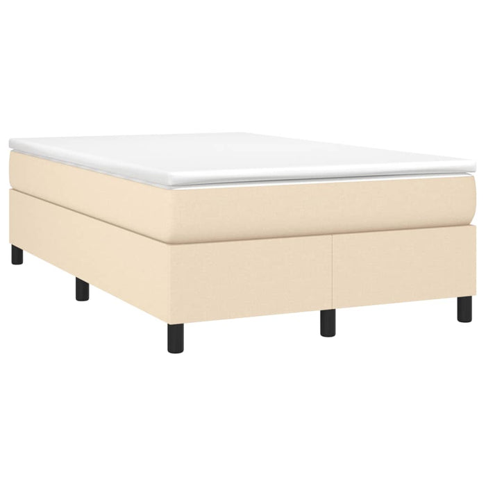 Pat continental cu saltea, crem, 120x190 cm, textil WALTI
