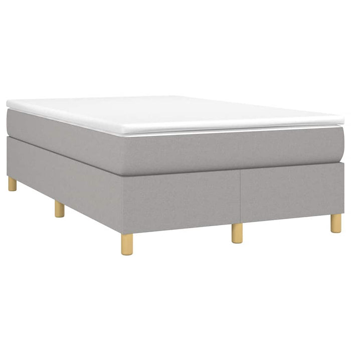 Pat box spring cu saltea, gri deschis, 120x190 cm, textil - WALTI WALTI