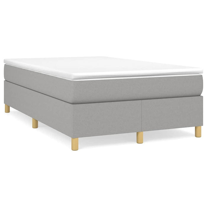 Pat box spring cu saltea, gri deschis, 120x190 cm, textil - WALTI WALTI