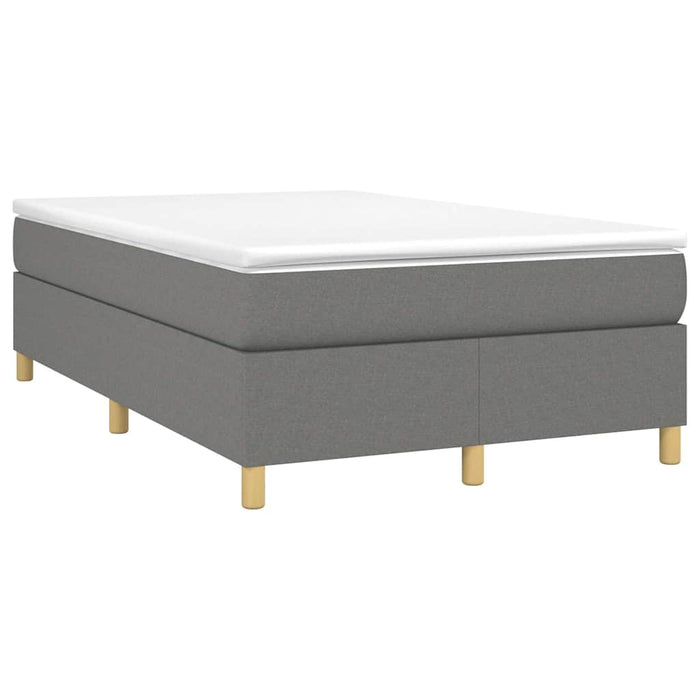Pat box spring cu saltea, gri închis, 120x190 cm, textil - WALTI WALTI