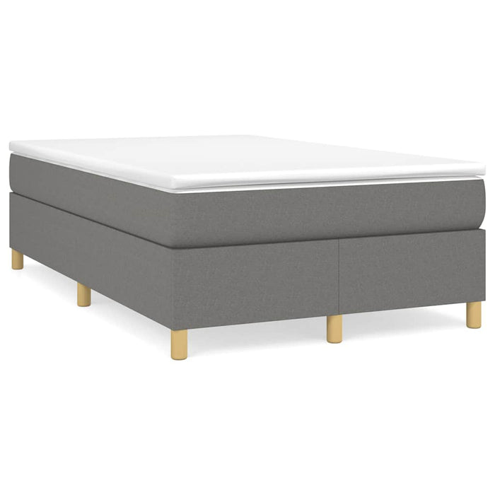 Pat box spring cu saltea, gri închis, 120x190 cm, textil - WALTI WALTI