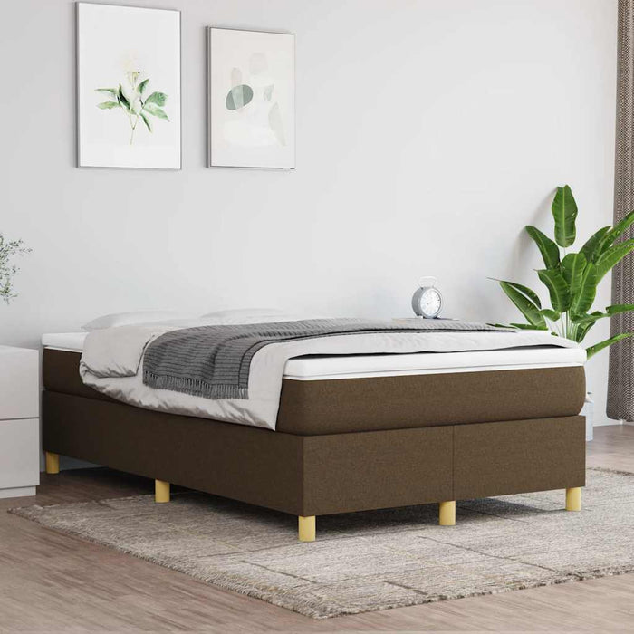Pat box spring cu saltea, maro închis, 120x190 cm, textil - WALTI WALTI