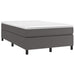 Pat box spring cu saltea, gri, 120x190 cm, piele ecologică - WALTI WALTI