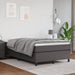 Pat box spring cu saltea, gri, 120x190 cm, piele ecologică - WALTI WALTI