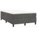 Pat box spring cu saltea, gri închis, 120x190 cm, catifea - WALTI WALTI