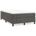 Pat box spring cu saltea, gri închis, 120x190 cm, catifea - WALTI WALTI