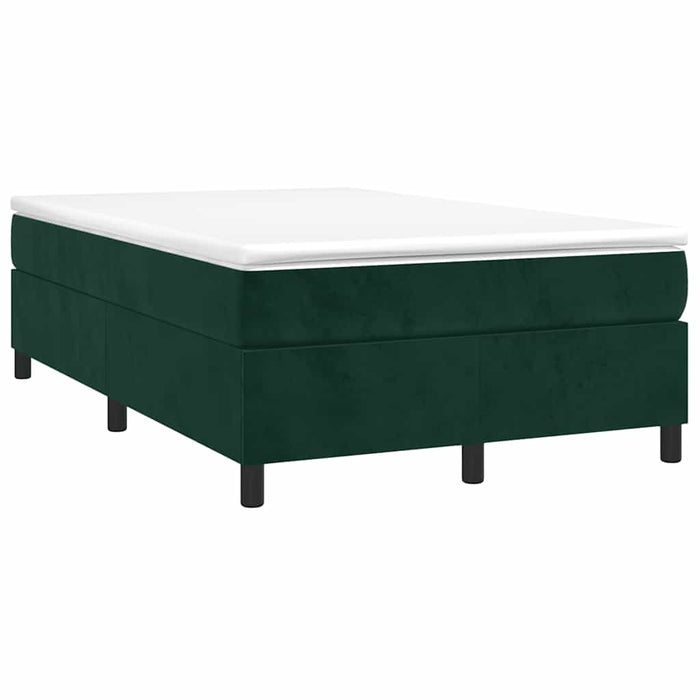 Pat box spring cu saltea, verde închis, 120x190 cm, catifea - WALTI WALTI
