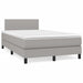 Pat box spring cu saltea, gri deschis, 120x190 cm, textil - WALTI WALTI