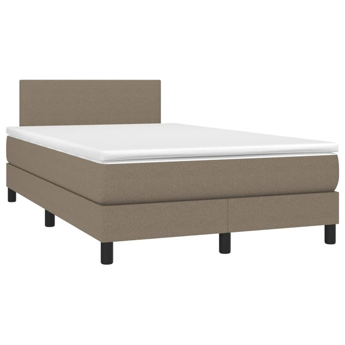 Pat box spring cu saltea, taupe, 120x190 cm material textil - WALTI WALTI