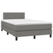 Pat box spring cu saltea, gri închis, 120x190 cm, textil - WALTI WALTI