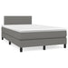 Pat box spring cu saltea, gri închis, 120x190 cm, textil - WALTI WALTI