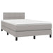 Pat box spring cu saltea, gri deschis, 120x190 cm, textil - WALTI WALTI