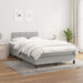 Pat box spring cu saltea, gri deschis, 120x190 cm, textil - WALTI WALTI