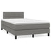 Pat box spring cu saltea, gri închis, 120x190 cm, textil - WALTI WALTI