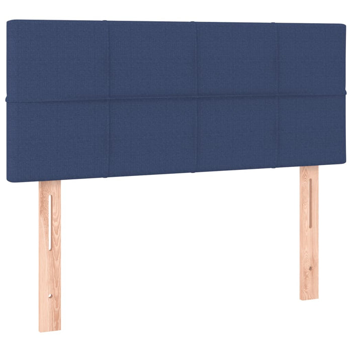 Pat box spring cu saltea, albastru, 120x190 cm, material textil - WALTI WALTI