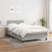 Pat box spring cu saltea, gri deschis, 120x190 cm, textil - WALTI WALTI