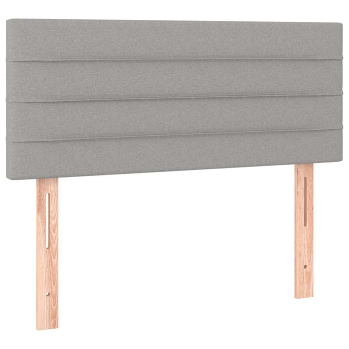 Pat box spring cu saltea, gri deschis, 120x190 cm, textil - WALTI WALTI