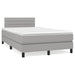 Pat box spring cu saltea, gri deschis, 120x190 cm, textil - WALTI WALTI