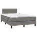 Pat box spring cu saltea, gri închis, 120x190 cm, textil - WALTI WALTI