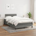 Pat box spring cu saltea, gri închis, 120x190 cm, textil - WALTI WALTI