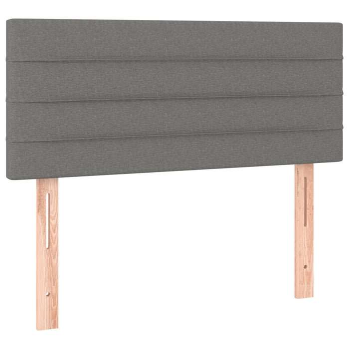 Pat box spring cu saltea, gri închis, 120x190 cm, textil - WALTI WALTI