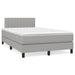 Pat box spring cu saltea, gri deschis, 120x190 cm, textil - WALTI WALTI