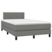 Pat box spring cu saltea, gri închis, 120x190 cm, textil - WALTI WALTI