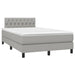 Pat box spring cu saltea, gri deschis, 120x190 cm, textil - WALTI WALTI