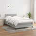 Pat box spring cu saltea, gri deschis, 120x190 cm, textil - WALTI WALTI