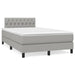 Pat box spring cu saltea, gri deschis, 120x190 cm, textil - WALTI WALTI