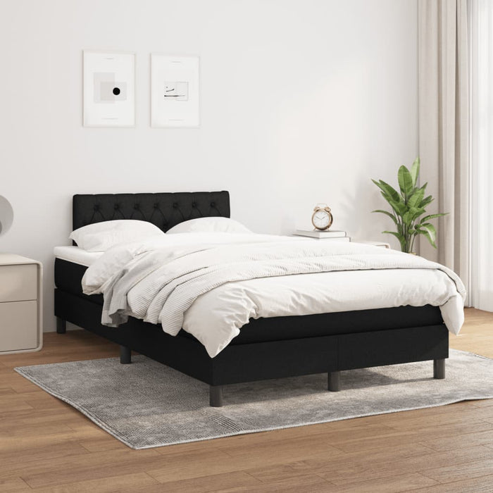 Pat box spring cu saltea, negru, 120x190 cm, catifea - WALTI WALTI