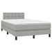 Pat box spring cu saltea, gri deschis, 120x190 cm, textil - WALTI WALTI