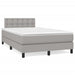 Pat box spring cu saltea, gri deschis, 120x190 cm, textil - WALTI WALTI