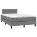 Pat box spring cu saltea, gri închis, 120x190 cm, textil - WALTI WALTI