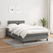 Pat box spring cu saltea, gri închis, 120x190 cm, textil - WALTI WALTI
