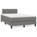 Pat box spring cu saltea, gri închis, 120x190 cm, textil - WALTI WALTI