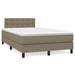 Pat box spring cu saltea, taupe, 120x190 cm material textil - WALTI WALTI