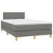 Pat box spring cu saltea, gri închis, 120x190 cm, textil - WALTI WALTI